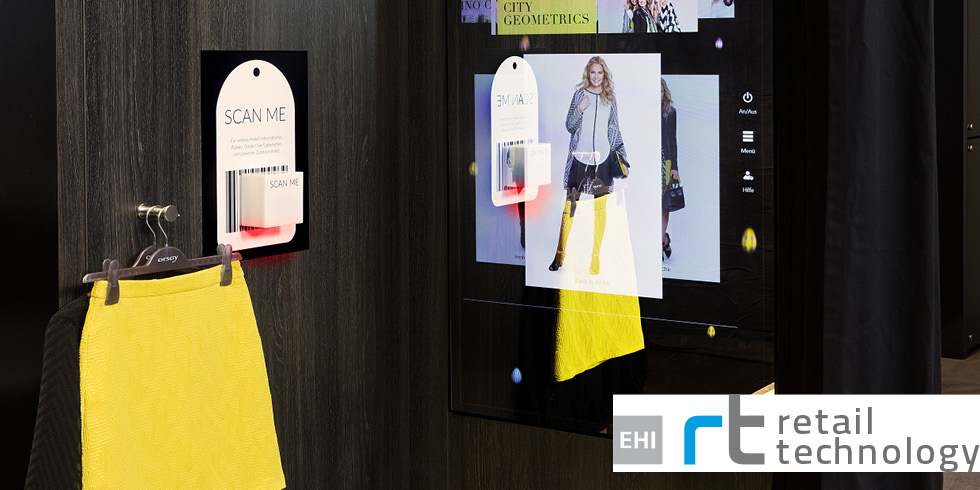 Interactive Fitting Room für Pressemeldung im Magazin Retail Technology